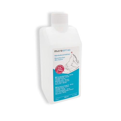 AO Händedesinfektionsmittel, 500ml, ohne Duft | microSEPT, Bild 1