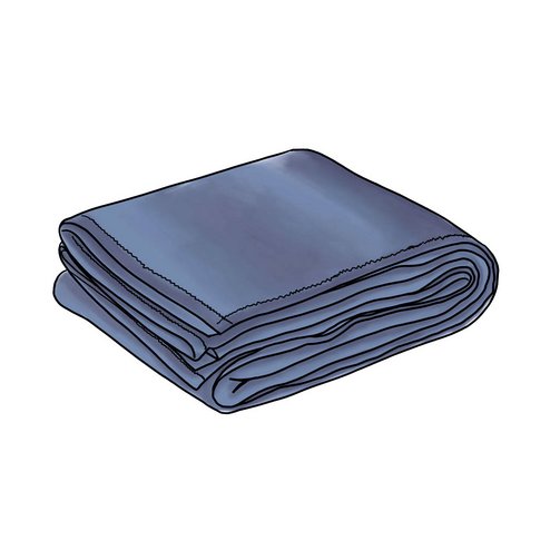 Patientendecke 1, blau, 190 x 110 cm, Image 1