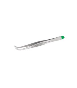 Splitterpinzette, mit Stift seitwärts gebogen, 10cm, Bild 1