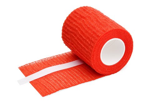 Wero Crepp Cohesive, Lux K-10, non-stérile, 4cm x 4m, rouge, Image 1